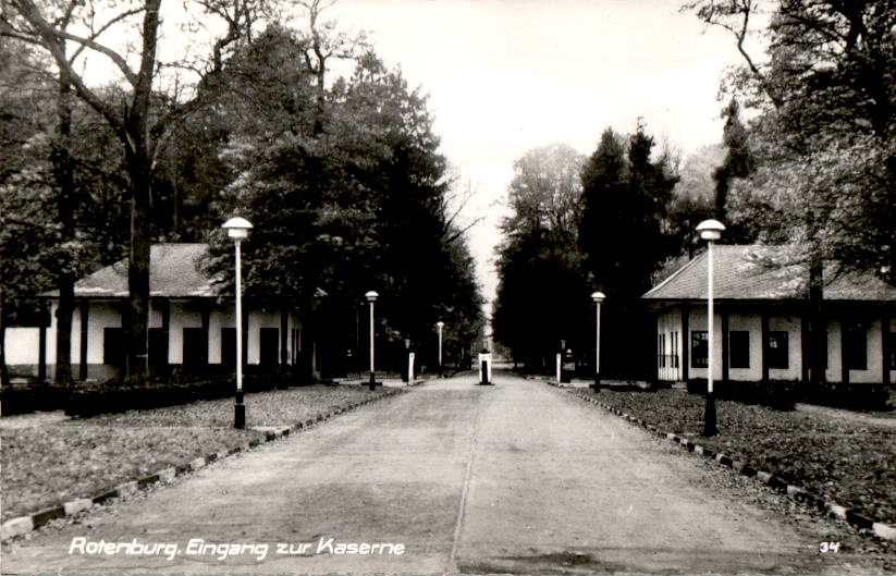 rotenburg, eingang zur kaserne, g. 1967