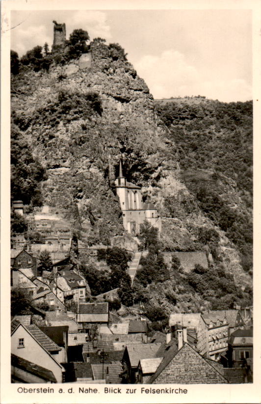 oberstein an der nahe, blick zur felsenkirche