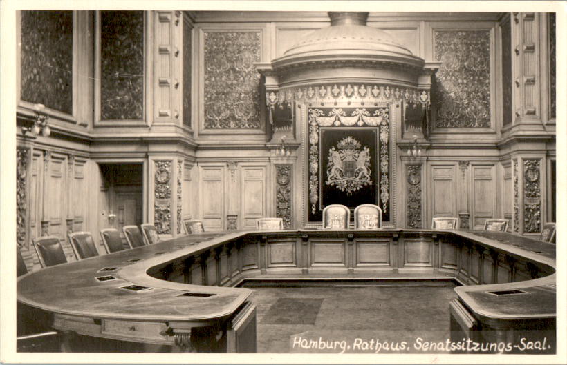 hamburg, rathaus, senatssitzungs-saal, photo luben