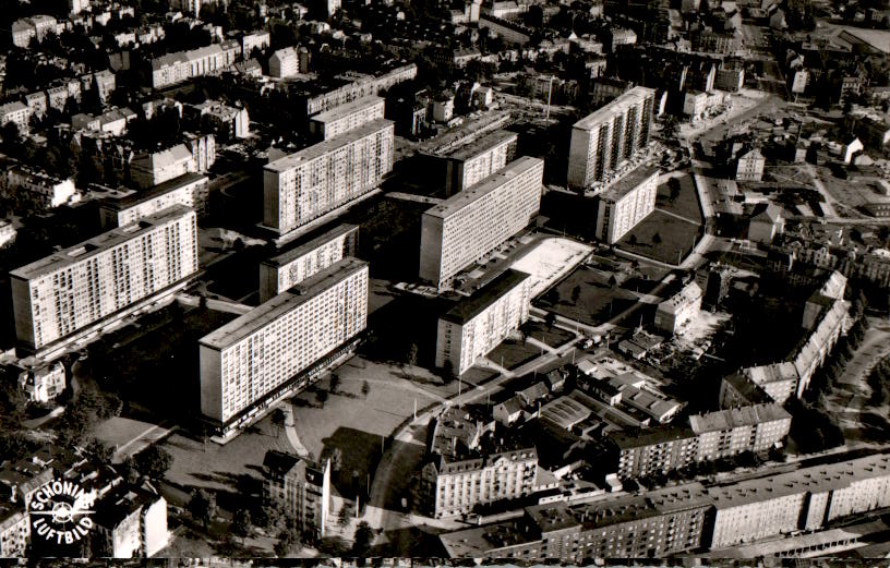 hamburg, hochhäuser, 1955