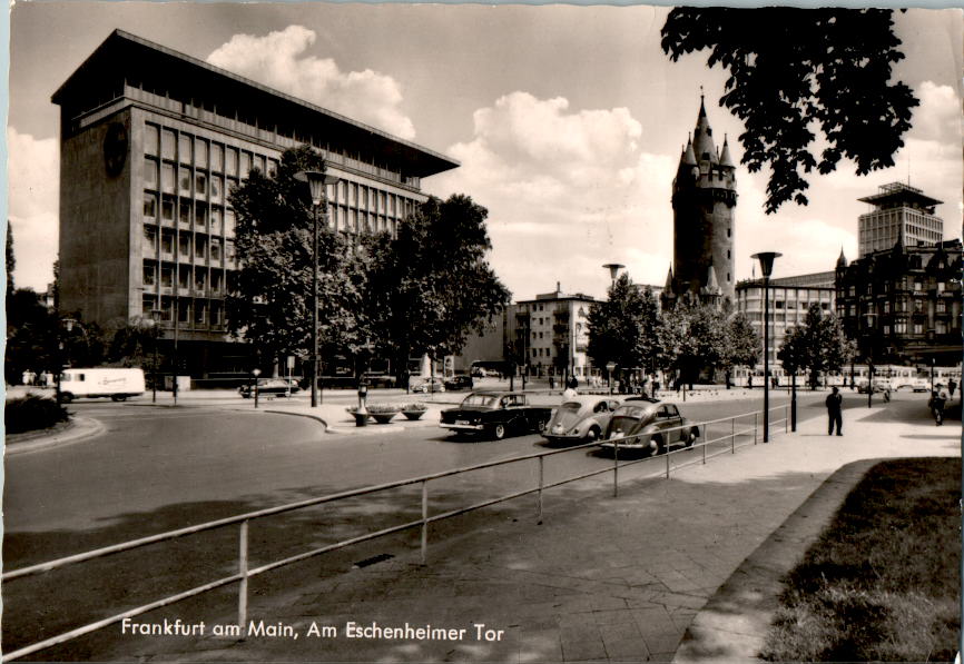 frankfurt am main, am eschenheimer tor, vw käfer