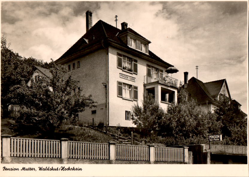 pension mutter, waldshut/hochrhein, 1955