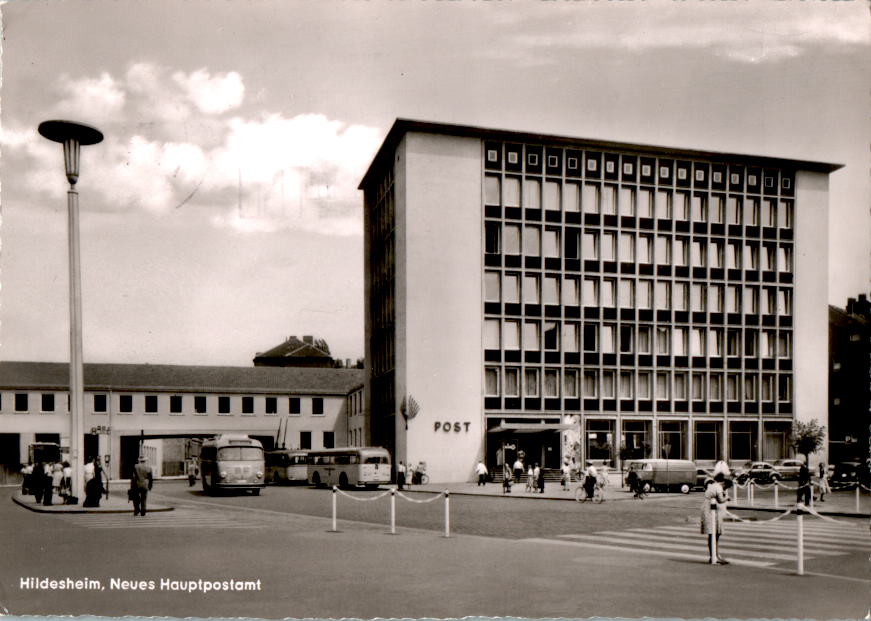 hildesheim, neues hauptpostamt, 1960