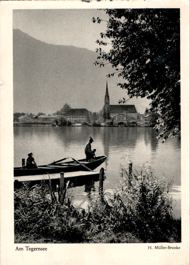 am tegernsee, blick nach egern, h. müller-brunke, 1964