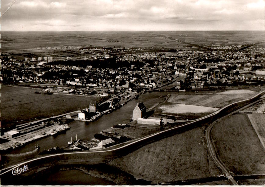 husum, fliegeraufnahme, 1960