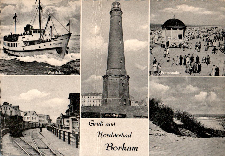 gruß aus borkum, schiff "westfalen"