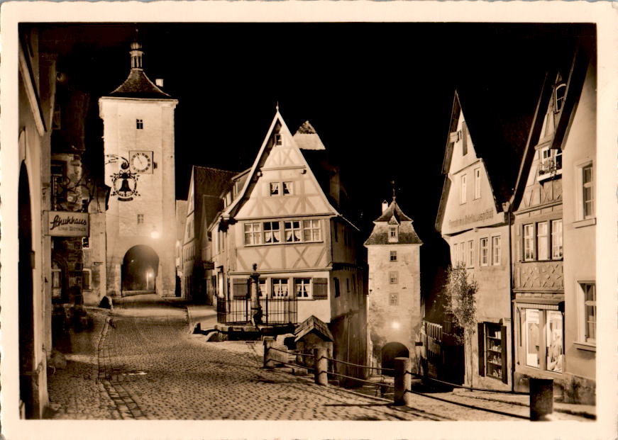 rothenburg ob der tauber, plönlein, 1953