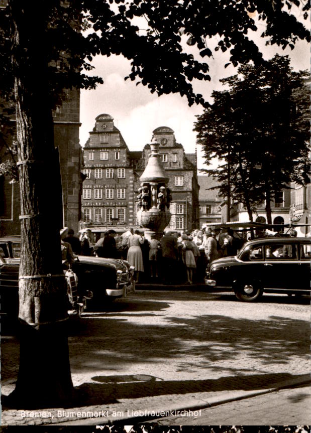 bremen, blumenmarkt am liebfrauenkirchhof