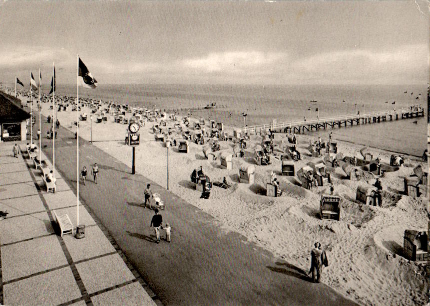 dahme, das bad der ferien vom ich, promenade mit strand