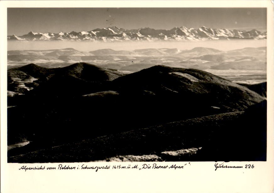 alpensicht vom belchen "die berner alpen", photo gutermann