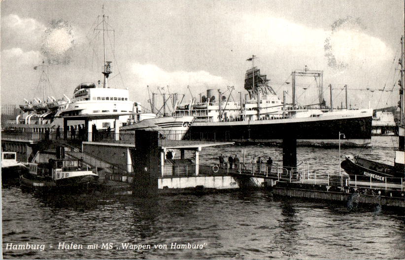 hamburg, hafen mit ms "wappen von hamburg"