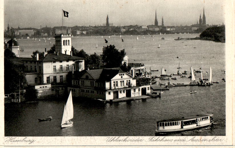 hamburg, uhlenhorster fährhaus und aussenalster