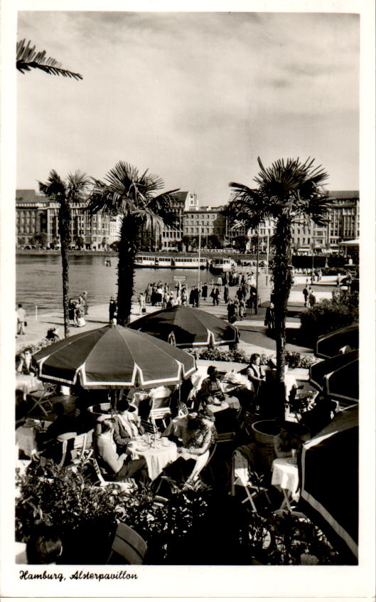 hamburg, alsterpavillon, 1955