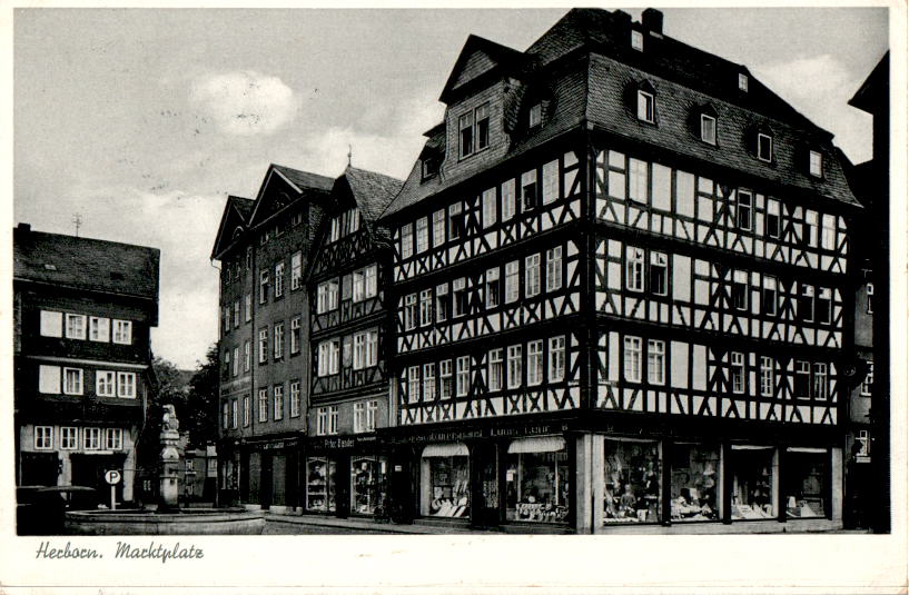 herborn, marktplatz, 1957