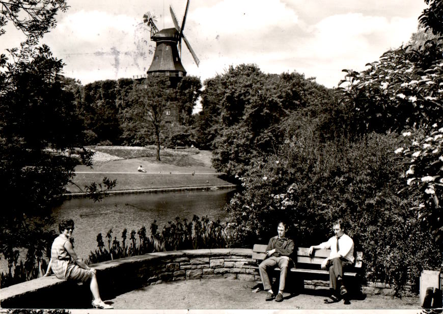 bremen, mühle am wall mit stadtgraben