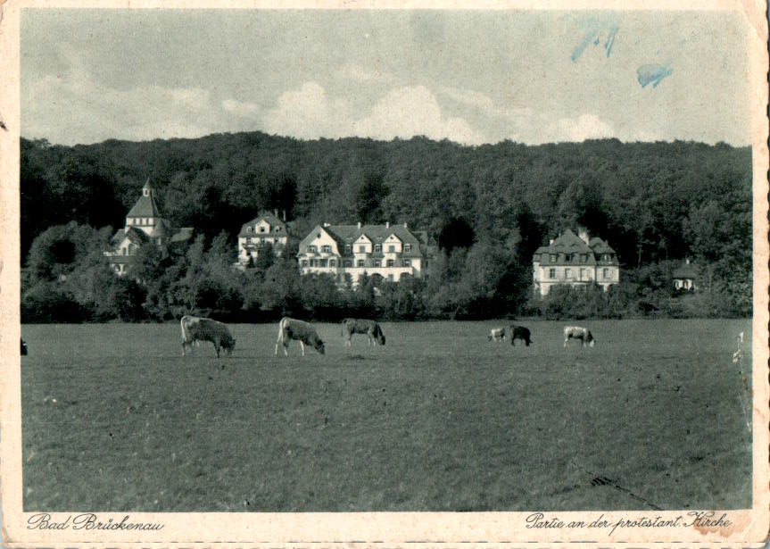 bad brückenau, partie an der protestant. kirche