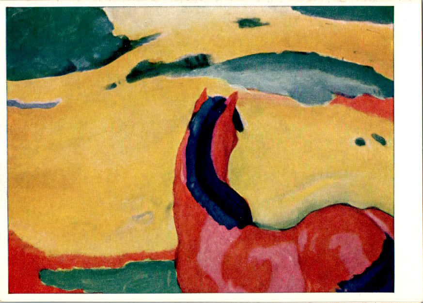 franz marc, pferd in landschaft, museum folkwang, essen