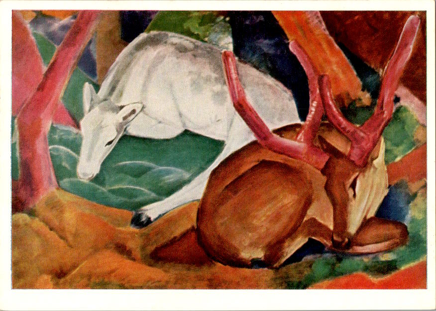 franz marc, hirsche im walde