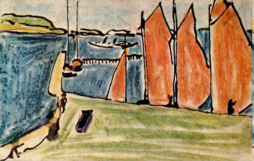 erich heckel, hafen von stralsund, 1911