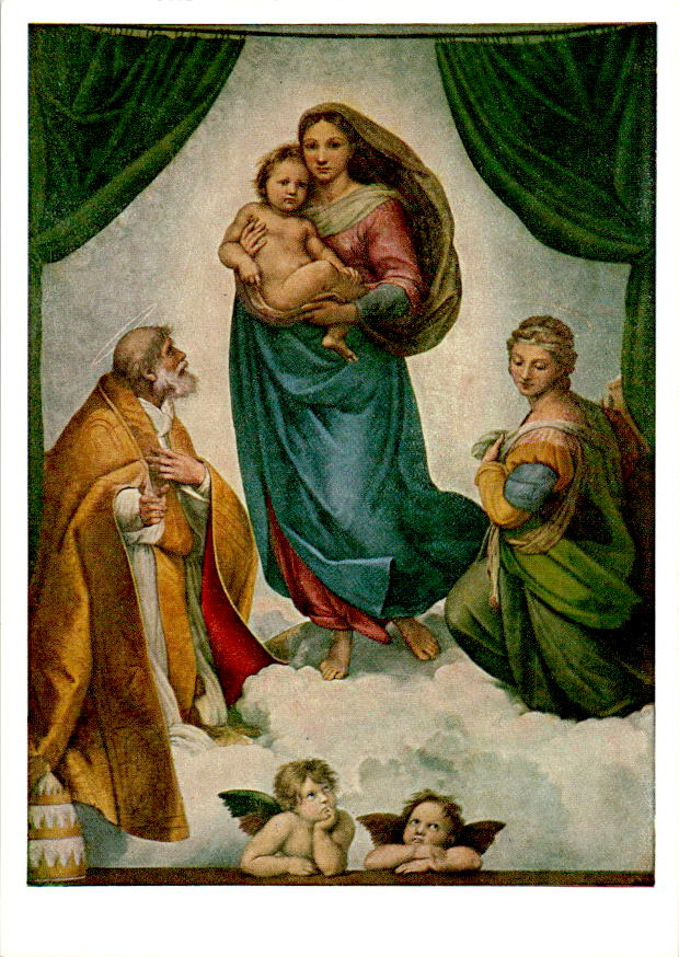 raffael santi, sixtinische madonna, dresden