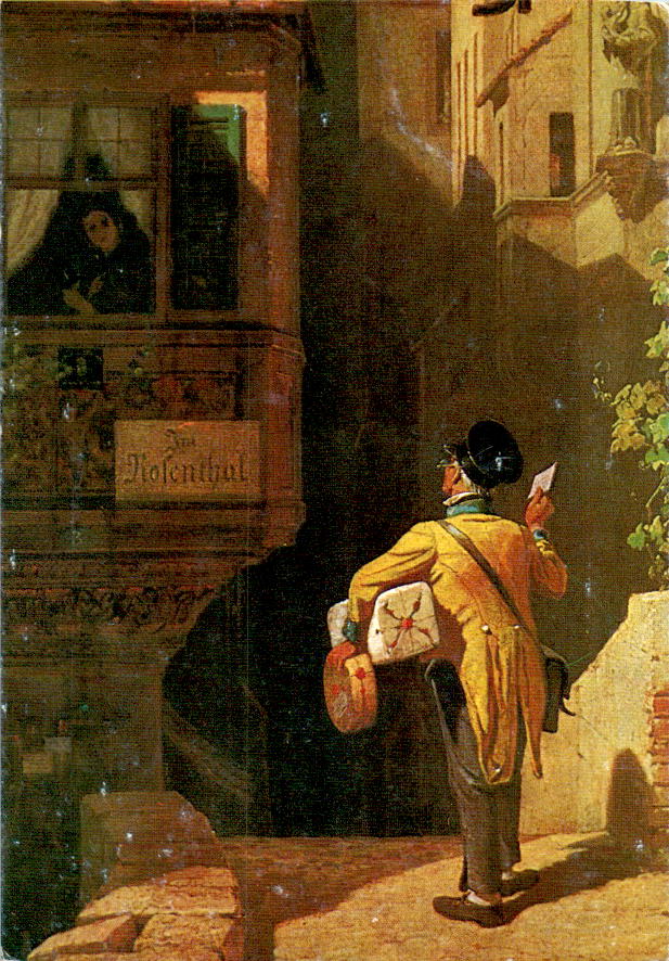 carl spitzweg, der postbote im rosenthal