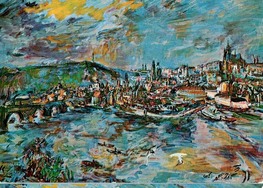 oskar kokoschka, prag, hafen, 1936