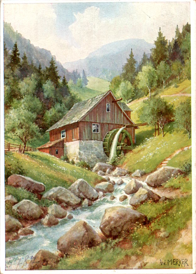 w. merker, die mühle im schwarzwald