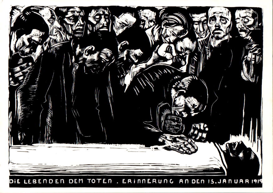 käthe kollwitz, gedenkblatt für karl liebknecht