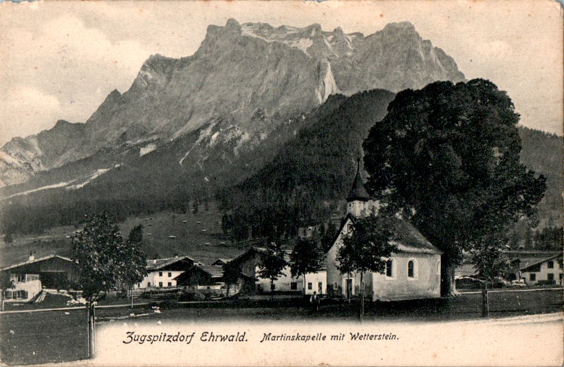 ehrwald, martinskapelle mit wetterstein