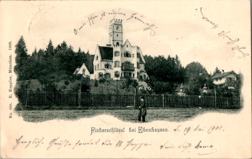 fischerschlössl bei ebenhausen, 1901, druckfehler