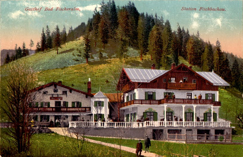 gasthof bad fischeralm, station fischbachau, 1921