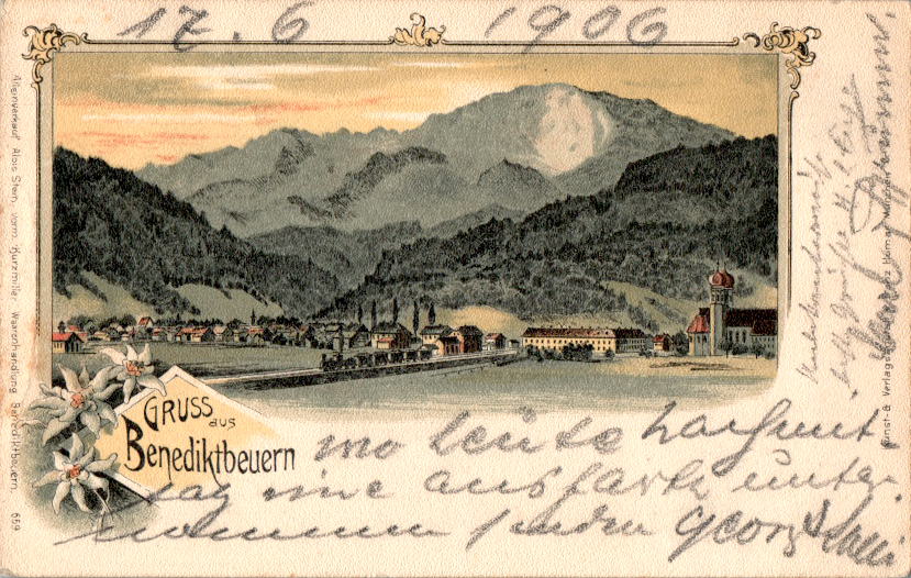 gruss aus benediktbeuren, 1906