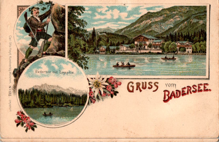 gruss vom badersee, nadelloch oben mittig