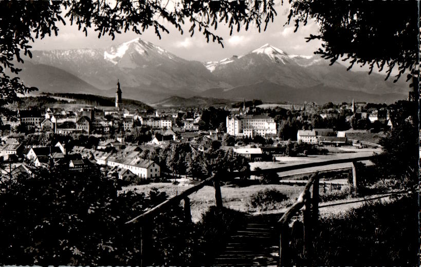 traunstein, blick von der weinleite