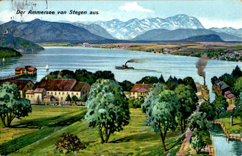 der ammersee von stegen aus, 1928