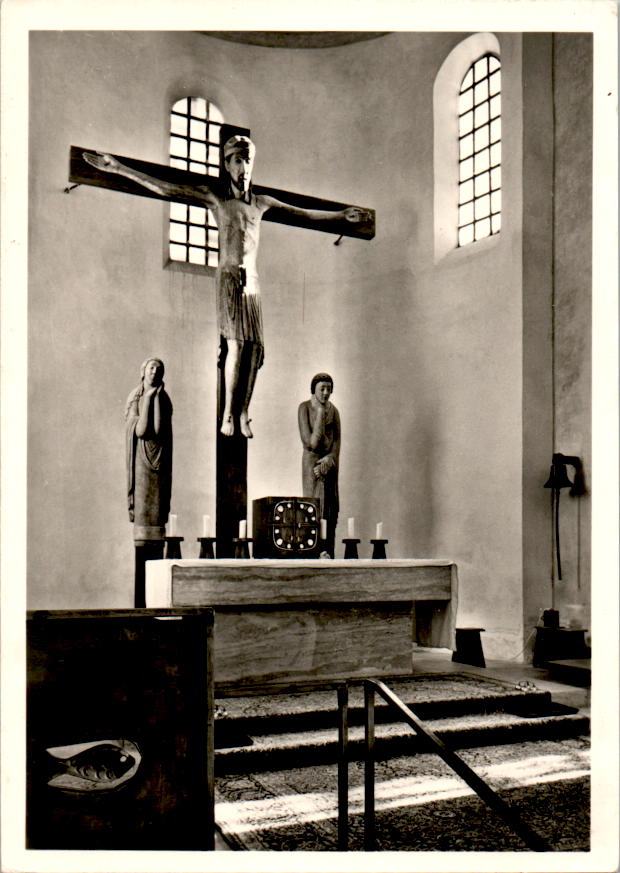 romansiche basilika von altenstadt, hochaltar mit ambo