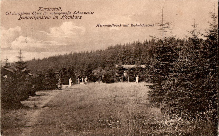 benneckenstein im hochharz, erholungsheim ebert, herrenluftpark, 1925