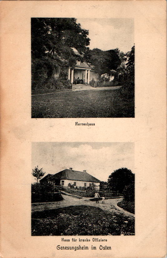 herrenhaus, haus für kranke offiziere, genesungsheim im osten, 1917 feldpost