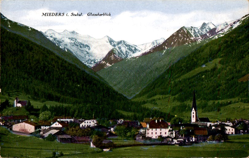 mieders im stubaital, gletscherblick