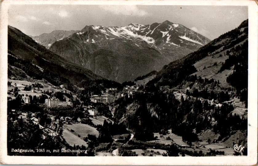 badgastein mit radhausberg, 1938