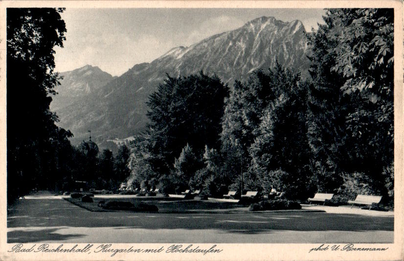 bad reichenhall, kurgarten und hochstaufen, 1939