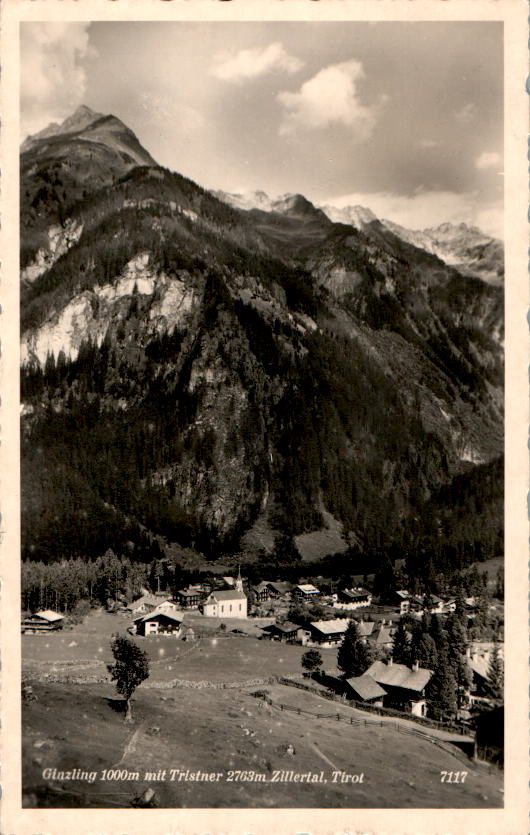 ginzling mit tristner, zillertal, tirol, 1954