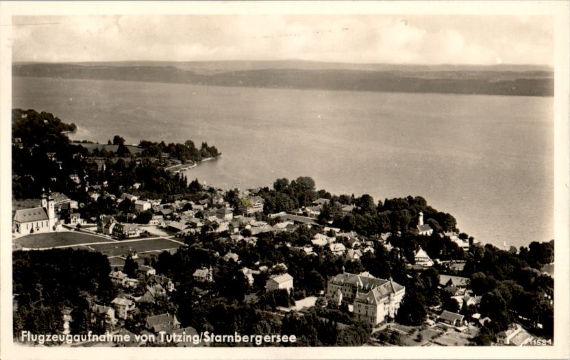 flugzeugaufnahme v. tutzing/starnbergersee, 1939