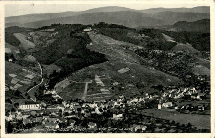 durbach in baden, vom flugzeug aus, gasthaus zum ritter