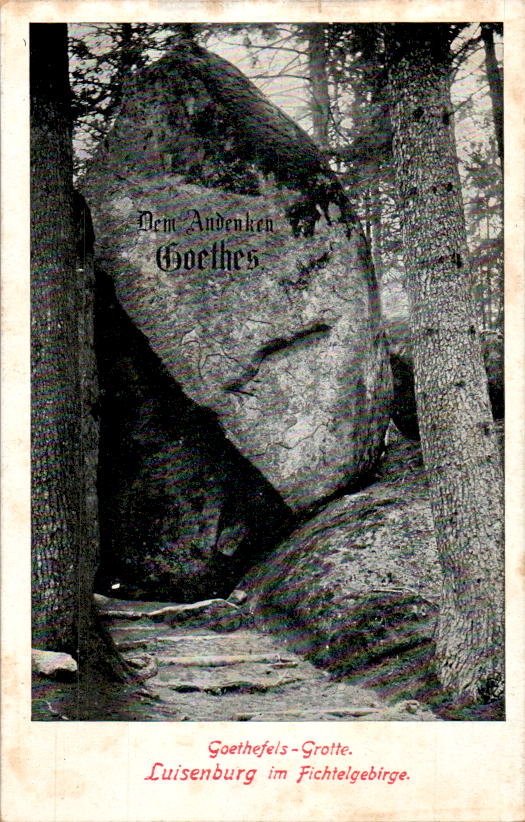 luisenburg im fichtelgebirge, goethefels-grotte