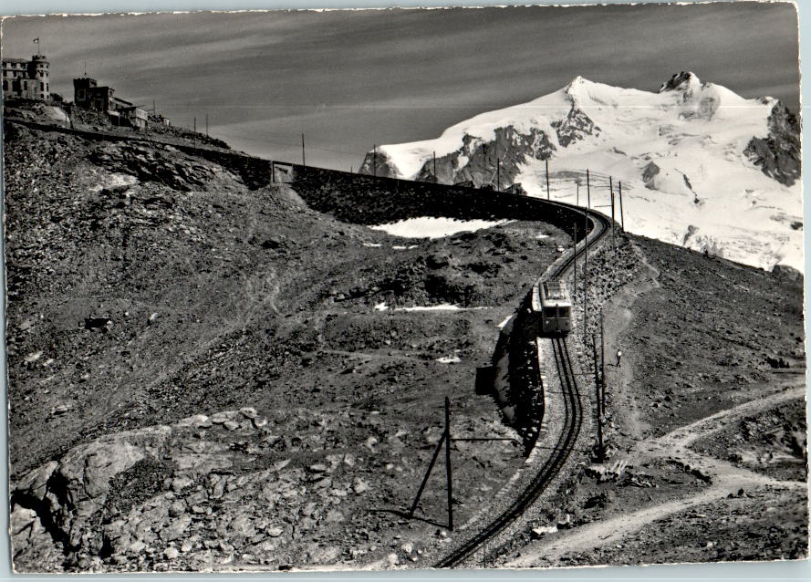 zermatt, gornergratbahn mit monte rosa