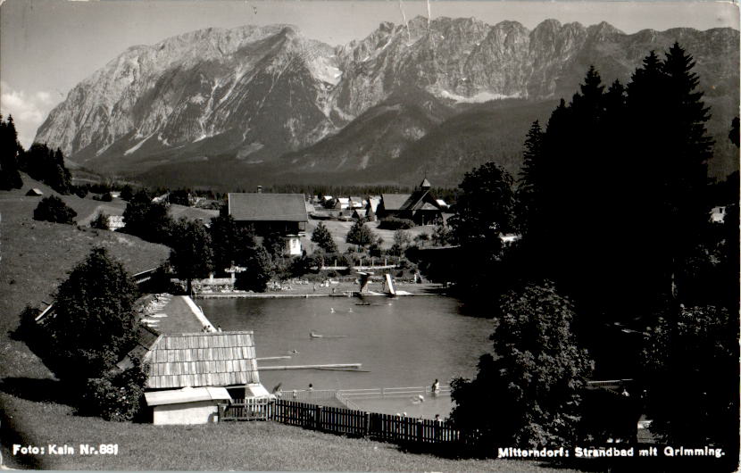 mitterndorf, strandbad mit grimming