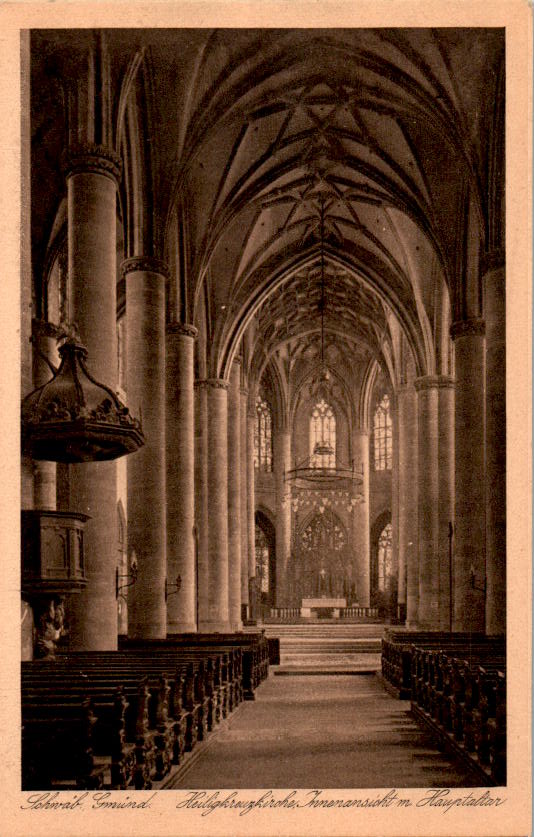 schwäbisch gmünd, heiligkreuzkirche, 1923