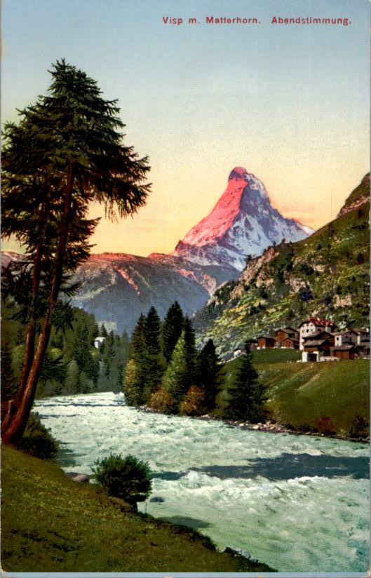 visp m. matterhorn, abendstimmung