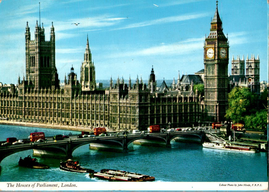 the houses of parliament, london, 1968